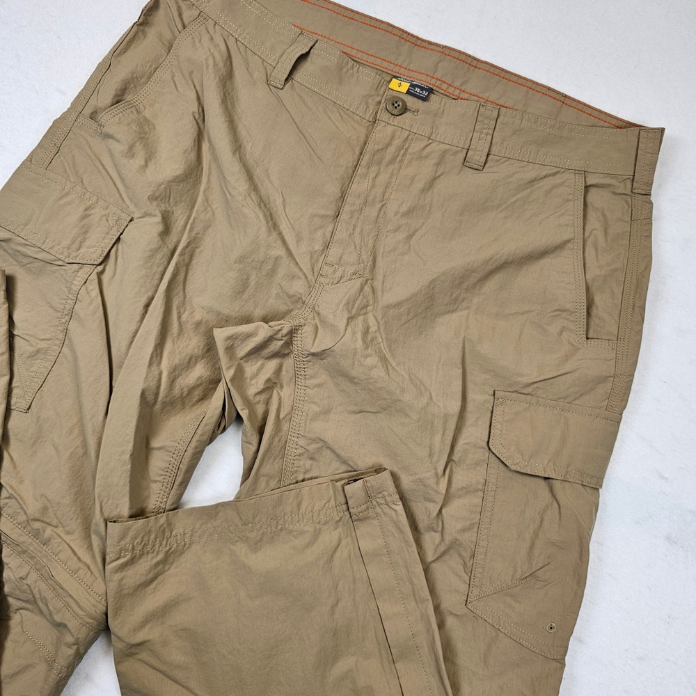 Eddie Bauer Travex Guide Convertible Cargo Pants Mens 36x32 Tan Khaki